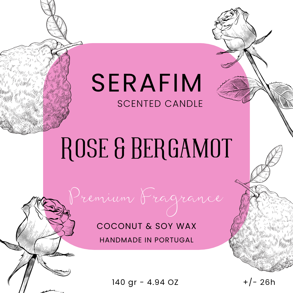 Vela Aromática 140gr Rosa & Bergamota