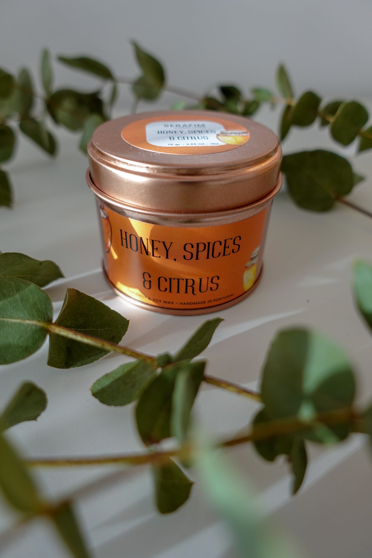 Vela Aromática 75gr Mel, Especiarias & Citrinos