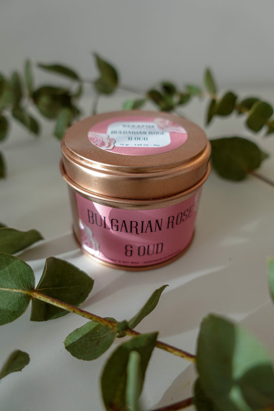 Vela Aromática 75gr Rosa da Bulgária e Madeira